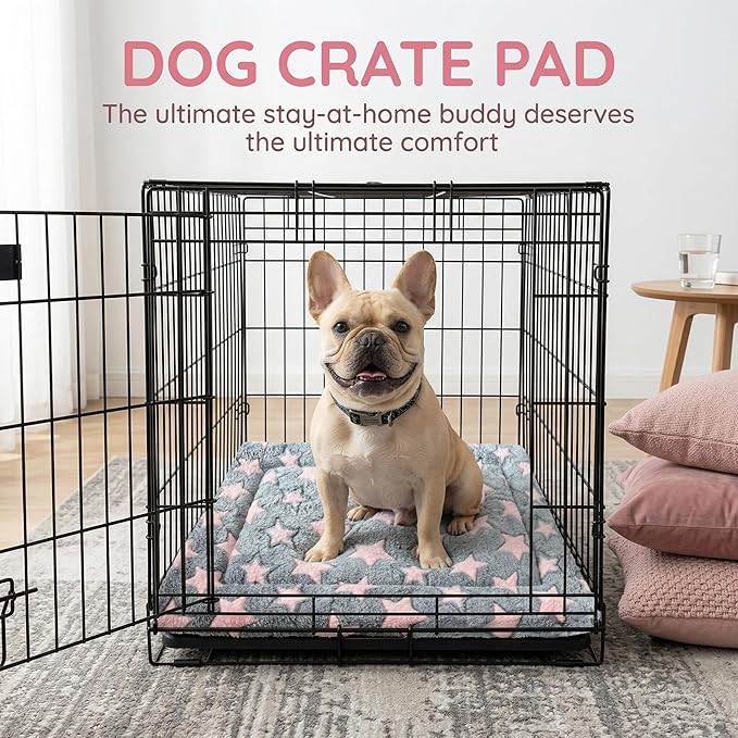 Dog Bed Mat - Soft Crate Pad for Kennel, Durable Pet Bed for Small Dogs & Cats - Comfort Support for Pet Crate, Cage, House