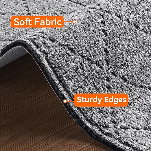 Stair Treads for Wooden Steps 4 PCS - 8’’ x 30’’, Non Slip Stair Runner, Machine Washable Stair Rugs Strips for Kids Pets and Elderly, Indoor Carpet for Stairs (Grey)