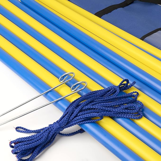 Pet Prime Dog Agility Training Equipment for Dog Obstacle Course Backyard 12pcs Weave Poles Slalom Set Portable Dogs Park Exercise Tool