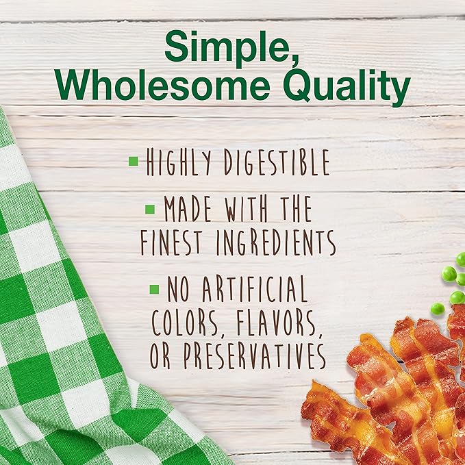 Nylabone Healthy Edibles Natural Dog Chews, Long Lasting Bones for Dogs, Bacon Flavor Dog Treats, Medium (12 Count)