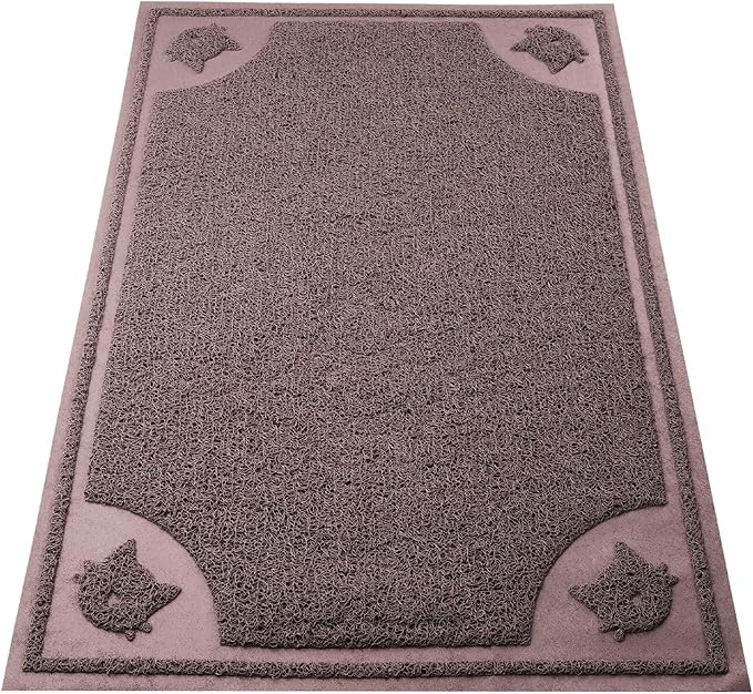 Mr. Pen- Large Cat Litter Mat, 23.5”X 35.2”, Brown, Trapping Mat for Litter Box, Cat Rug, Large