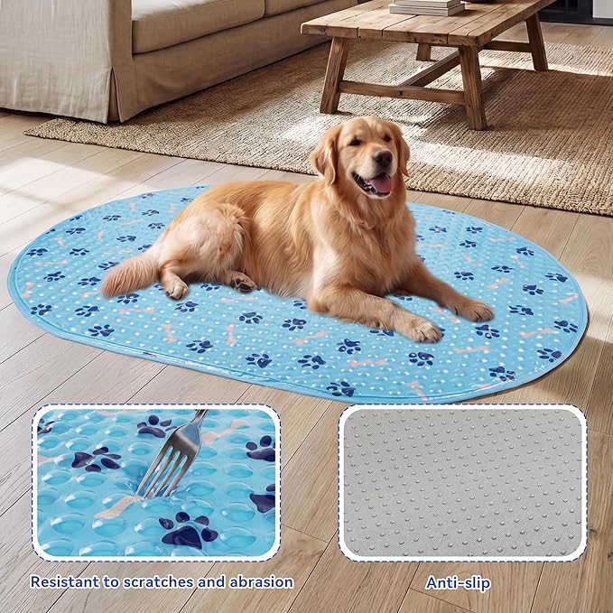 Dog Cooling Mat, Patented Gel Cooling Dog Bed, Non-Slip Waterproof Gel Cooling Pad for Medium Dogs, Pet Cooling Mat for Indoors Outdoors, Crate Kennel Car Travel 24.5"x36"