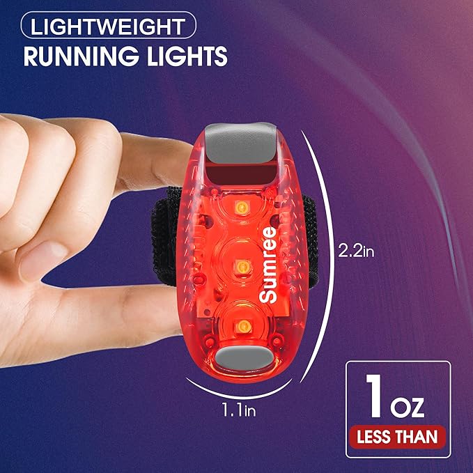 LED Safety Lights(4 Pack).Clip On Strobe&Running Lights.High Visibility Accessories Gear for Your Reflective,Bicycle etc.for Runners, Bike, Walking,Dog Collar, Stroller