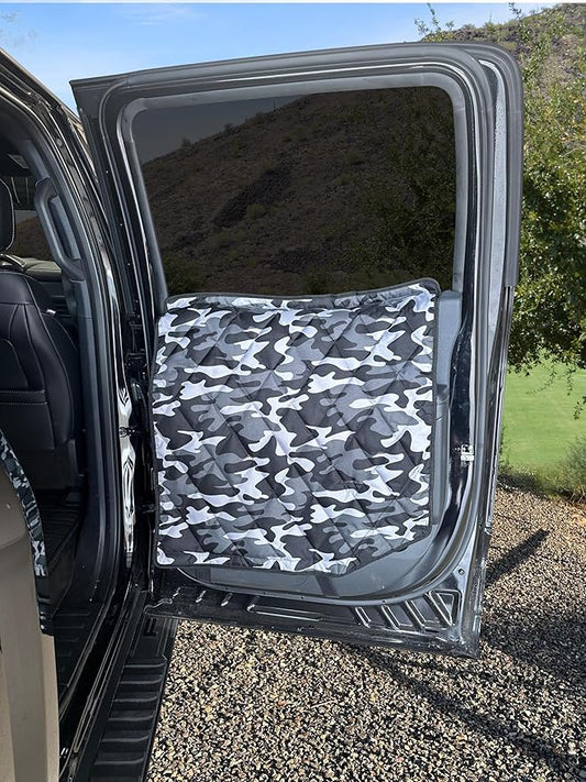 4Knines Car Door Protector for Dogs – Heavy-Duty Cover Shields Vehicle Interior from Scratches, Dirt & Drool – Waterproof Car Door Cover – Ideal for Pet Owners - XL (Camo)